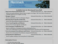 Tablet Screenshot of notices.merrimacknh.org